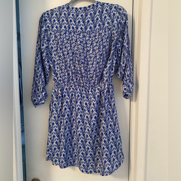 Anthropologie Maeve Blue Patterned Dress Size Small - Picture 4 of 8